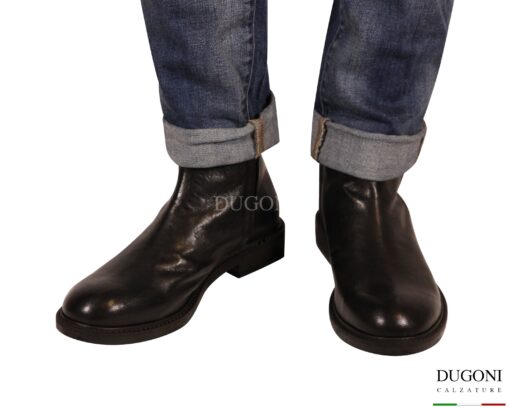 Stivaletto in  bufalo nero <br/>PAWELK’S  <br> U469 Calzature uomo