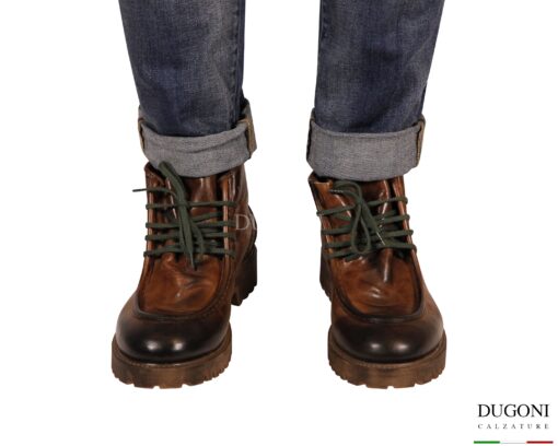 Stivaletto in pelle vintage marrone <br/> JpDavid <br/>U470 Calzature uomo