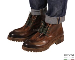 Stivaletto in pelle vintage marrone <br/> JpDavid <br/>U470 Calzature uomo