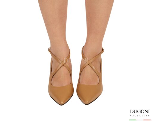 Mary Jane in pelle camel </br> <span>-lavorazione a sacchetto-</span> <br/>D1951 Mary Jane