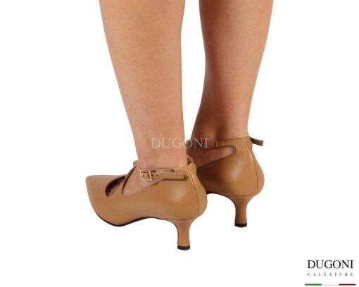 Mary Jane in pelle camel </br> <span>-lavorazione a sacchetto-</span> <br/>D1951 Mary Jane