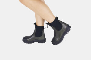 Stivaletto scuba in pelle verde    </br> D1935 Anfibi