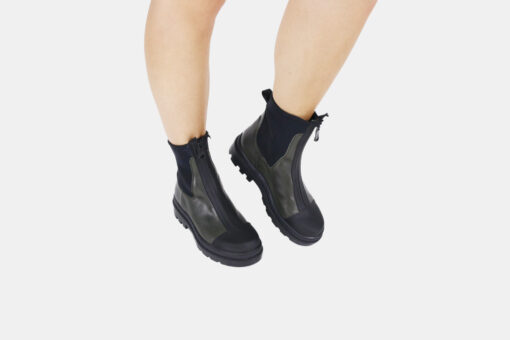 Stivaletto scuba in pelle verde    </br> D1935 Anfibi