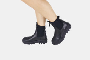 Stivaletto scuba in pelle nero   </br> D1934 Anfibi