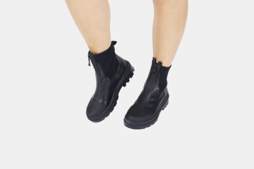 Stivaletto scuba in pelle nero   </br> D1934 Anfibi