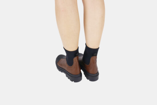 Stivaletto scuba in pelle marrone cuoio   </br> D1936 Anfibi