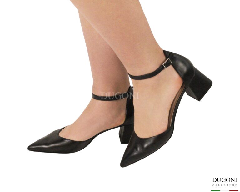 Mary Jane aperta ai lati  in pelle  nera <br/>D1987 Mary Jane