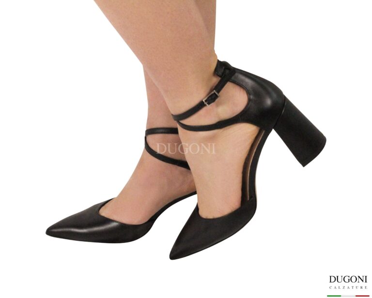 Mary Jane cinturini incrociati  in pelle  nera <br/>D1988 Mary Jane