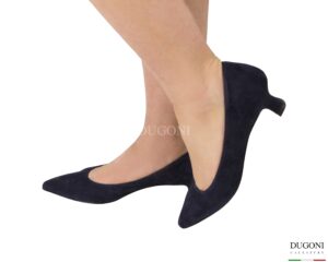 Décolleté sfoderata in camoscio blu  <br/> <span>-ultraleggere – </span> <br/> D1986 Décolleté