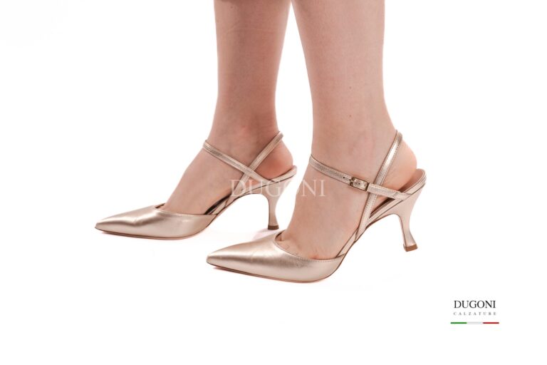 Mary Jane cinturini mignon in pelle laminata platino  <br/> D1990 COLLEZIONE SPOSA